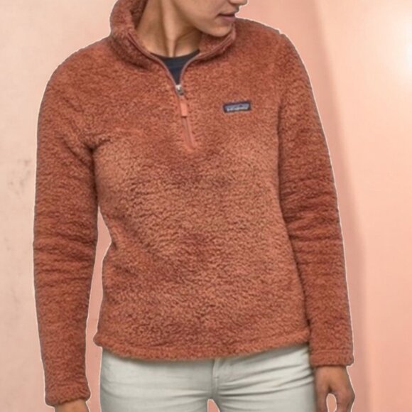 PATAGONIA (MED) LOS GATOS Pullover 1/4 Zip Fleece Burnt Orange - Picture 1 of 7